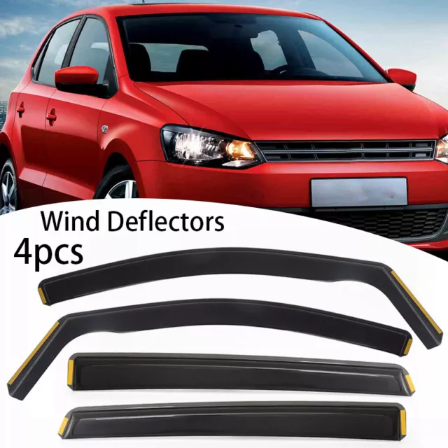 For VW Polo MK5 5-Door Hatchback 2009-2017 Wind Rain Sun Deflector 4Pcs Tinted U