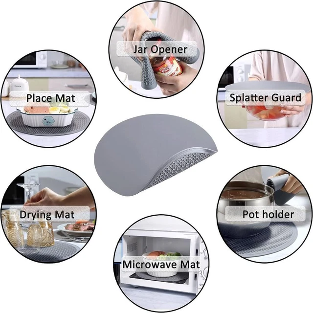 Grigio Rilievo di scarico per uso domestico Silicone Tappetino per posate  Bar