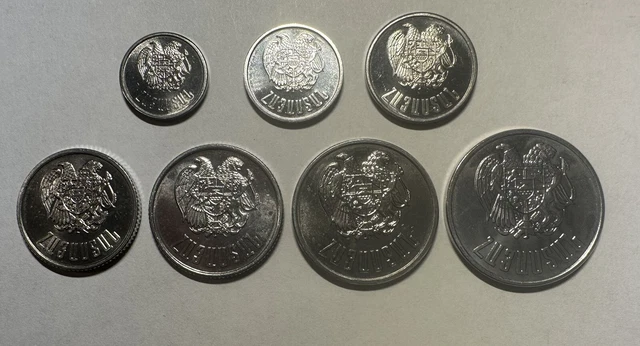 Armenia 1994 10, 20, 50 Luma, 1, 3, 5, 10 Dram Complete Set BU