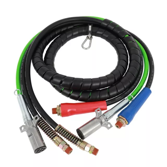 ABS & Power Air Line Hose 7 Way 12ft 3 In 1 w/Accessories For Semi Truck Tractor 3