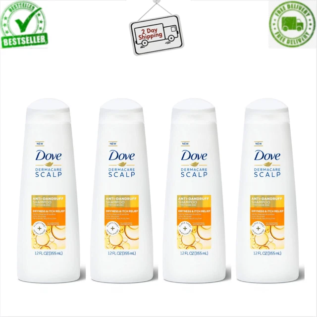 DOVE DERMACARE ANTI Dandruff Shampoo for Dry Itchy Scalp Dryness, 12 fl
