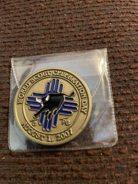 2007 PHILMONT World Scout Celebration Day Blue Boy Scout CHALLENGE COIN Mint