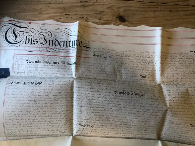 5 Antique Legal Deed Documents Indenture Historical England Wales seals 1839