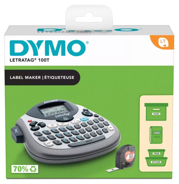 Dymo LetraTag LT-100T Label Maker Portable Label Printer With QWERTY Keyboard Si