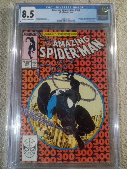 Amazing Spider-Man # 300 CGC 8.5 Origin and 1st App of Venom Todd Mcfarlane 1988