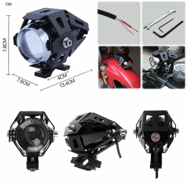 Coppia Faretti Supplementari Nero Led 15W Bmw R1200Gs R 1200 Gs Adventure Hp2 3