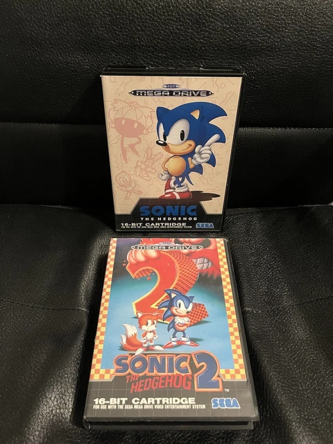 SONIC THE HEDGEHOG & Sonic The Hedgehog 2 - Sega Megadrive - UK PAL ...