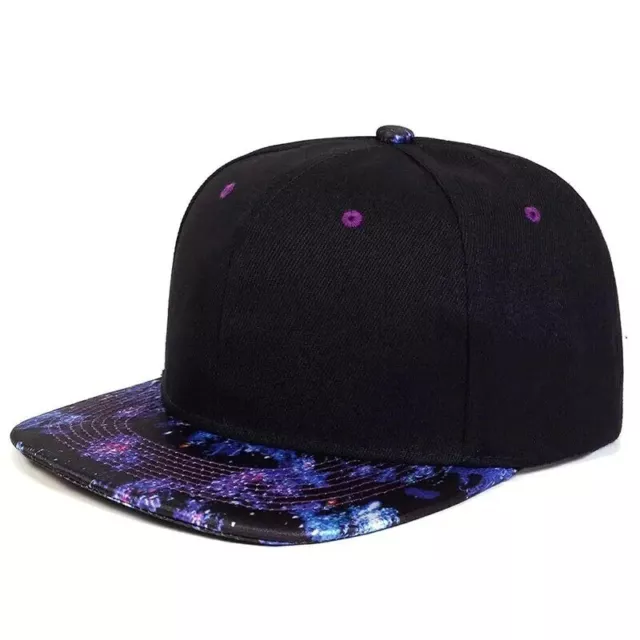 Galaxy Baseball Cap Snapback Flat Peak Hip Hop Rap Classic Hat Men Universe Sky