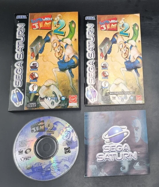 Earthworm Jim 2 Earth Worm - SEGA Saturn - Complet - PAL - Très Bon Etat