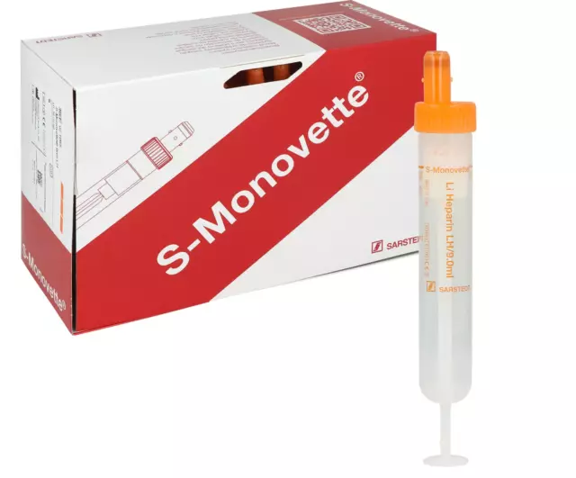 Sarstedt 9ml S-Monovetten Steril Blutentnahme Laborröhrchen 50 Stk.