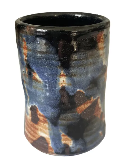 Studio Keramik Vase verschüttete Glasur Look
