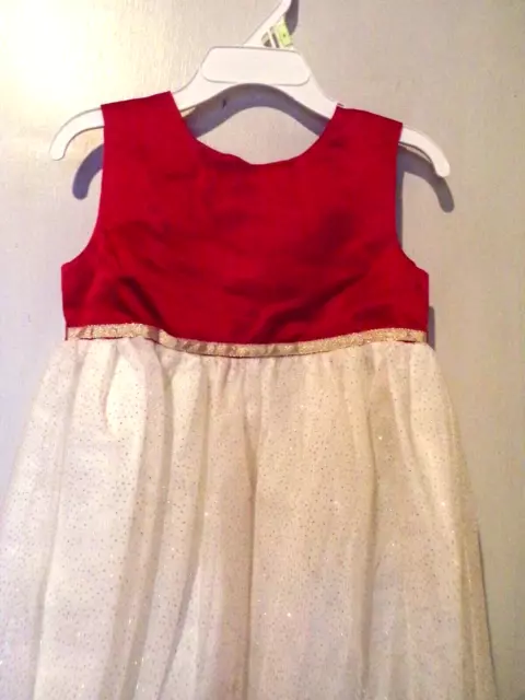 Toddler Blueberi Boulevard Tiered Organza Dress /Beautiful Matching Red Coat 6T 3