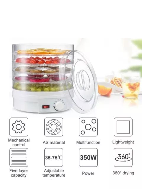 5-Tier Food Dehydrator/350 wat