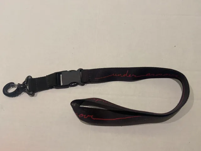 under armour lanyard Black With Pink Lettering