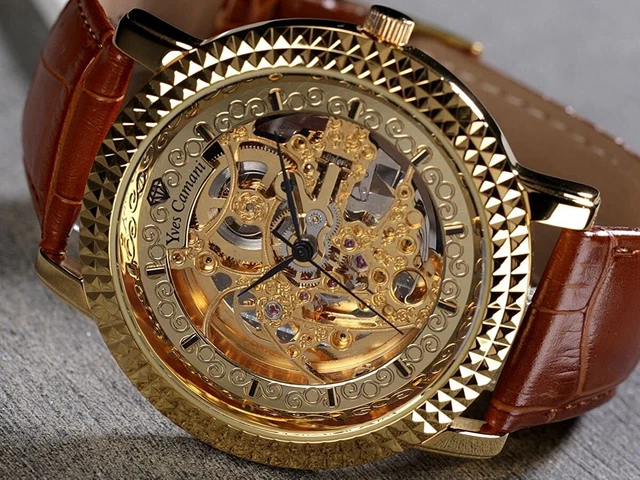 MONTRE HOMME YVES Camani Automatique Cadran Squelette. 249 00