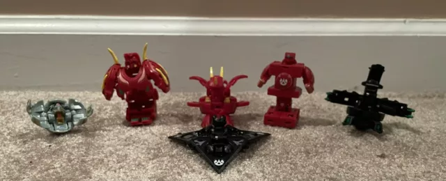 Bakugan Lot - Neo Dragonoid, Pyrus Hylash Trap, Pyrus Piercian, and Others