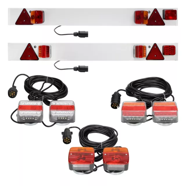 Rampe d'éclairage de remorque LED avec feu anti-brouillard + 6M câble