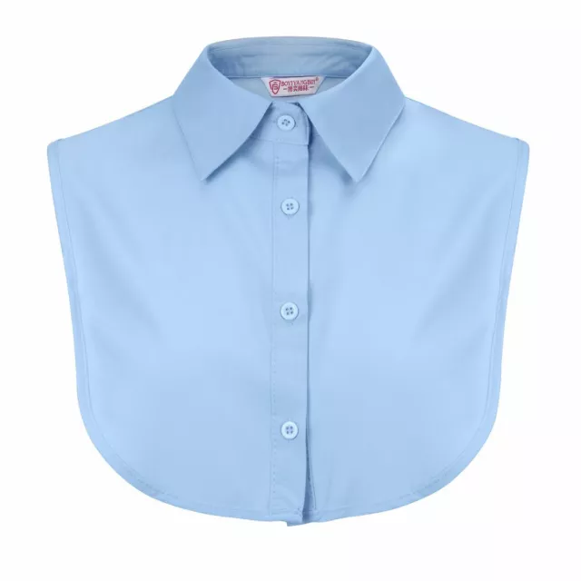 Women Shirt Fake Collar Detachable Lapel Dickey Half Tops Blouse Bib Adjustable 3