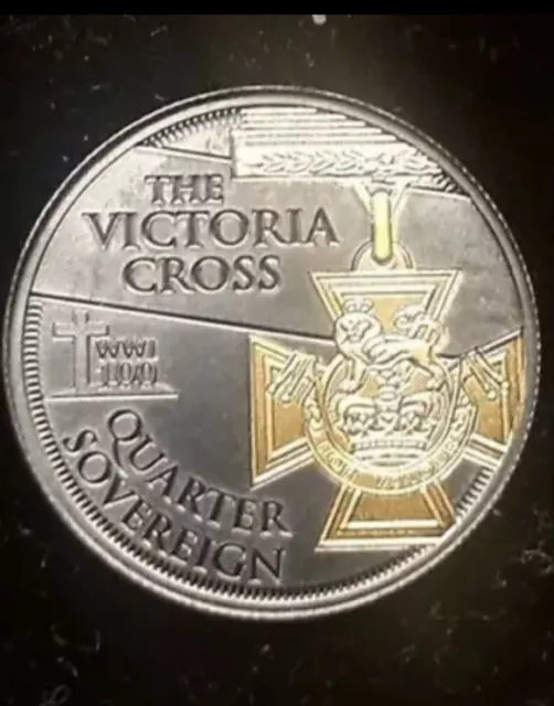 2018 Quarter Sovereign 22ct Gold The Armistice Centenary Victoria Cross 1/4 Coin