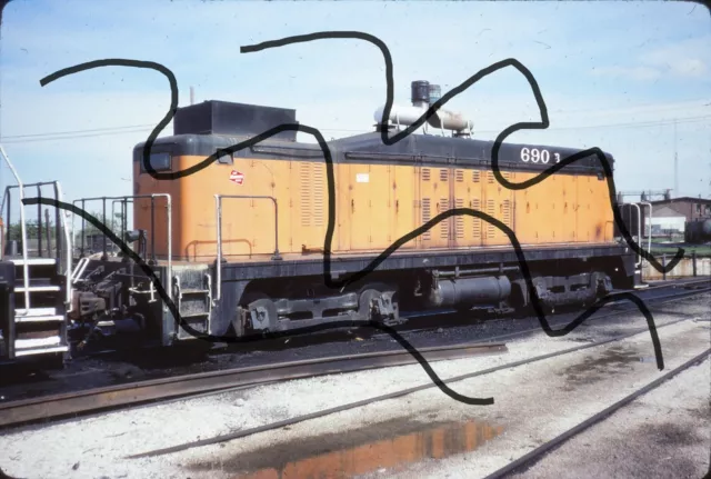 Original Slide Kodachrome Slide Milwaukee Road 690B Bensenville 1980