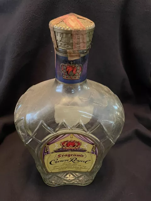 1970 Vintage Collector Bottle Of Seagrams Crown Royal Empty!