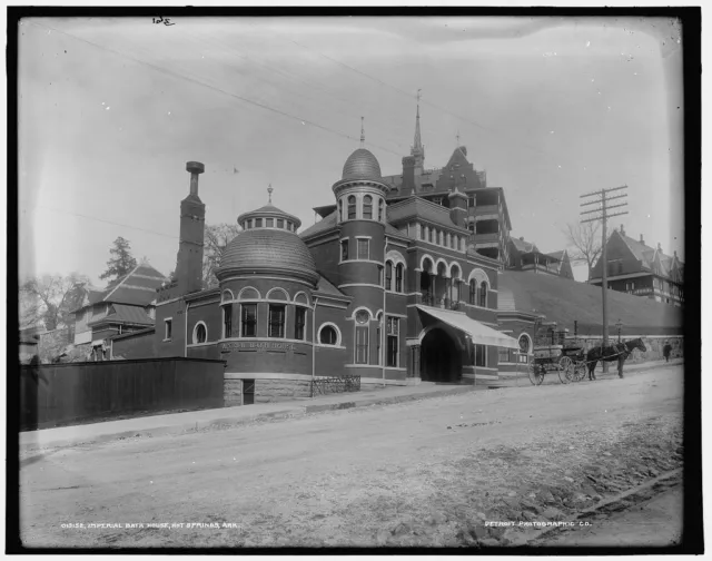 1900 Photo of Imperial Bath House Hot Springs Ark  f