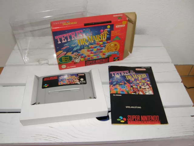 SNES Tetris & Dr. Mario OVP mit Anleitung Super Nintendo - TOP!