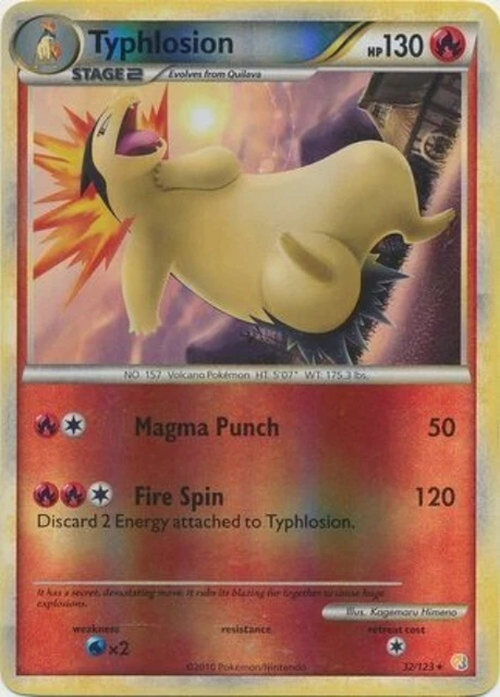 Pokémon TCG - Typhlosion 32/123 - Reverse Holo HeartGold SoulSilver [Near Mint]