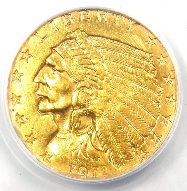1911 Indian Gold Quarter Eagle $2.50 - Certified ANACS XF45 Details - Rare!