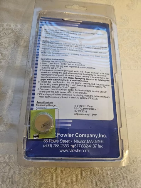 NEW Fowler Xtra Value 6" Internal Electronic Digital Caliper Gage 74-554-730 2