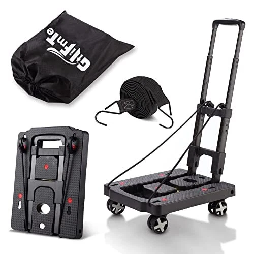 Folding Hand Truck, Lightweight Hand Truck Dolly Foldable,Luggage cart with 4