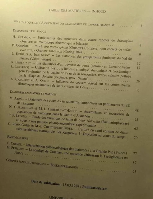 Septième colloque de l'association des diatomistes de langue française 3