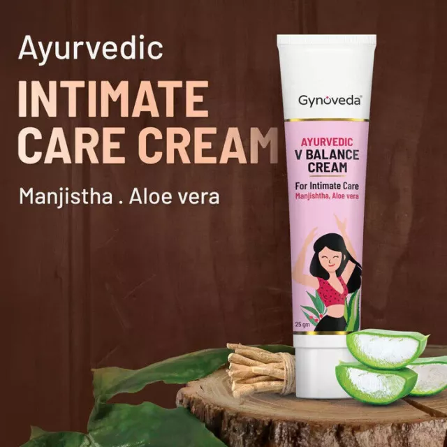 Gynoveda Intimate Care Crema ayurvédica VBalance previene la sequedad y la...