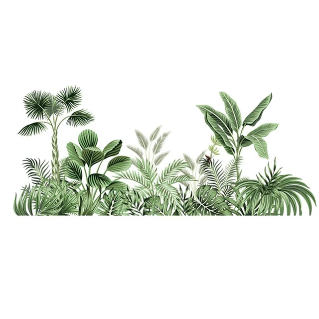 Stickers Muraux Plantes Vertes - Déco Ludique Pour Chambre D'enfant - PVC, Facile à Poser