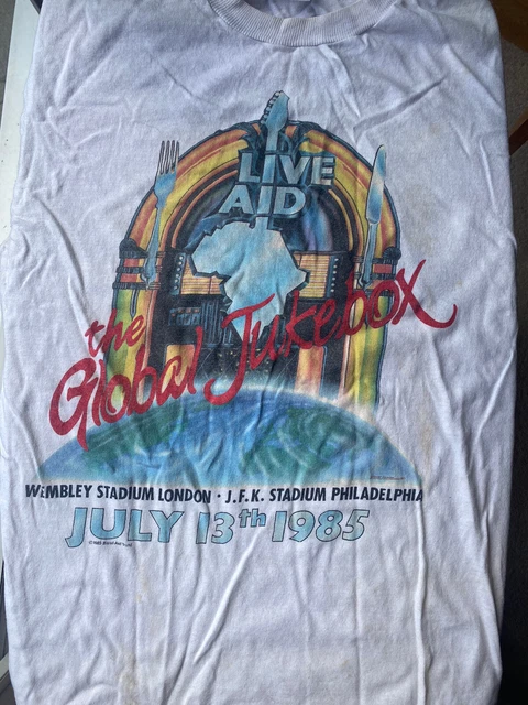 T-shirt U2 Bono Live Aid Wembley 1985 - Col V - Design Vintage Concert Mythique - 7