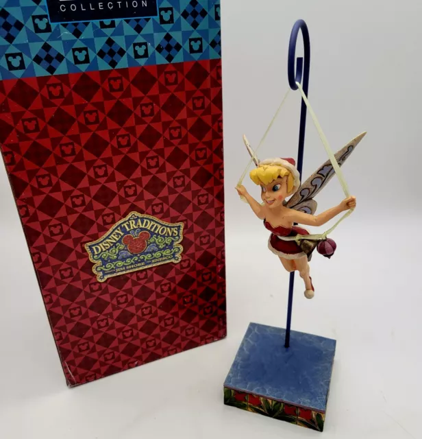 Jim Shore Disney Christmas Figurine Tinkerbell Let The Season Ring Ornament Box