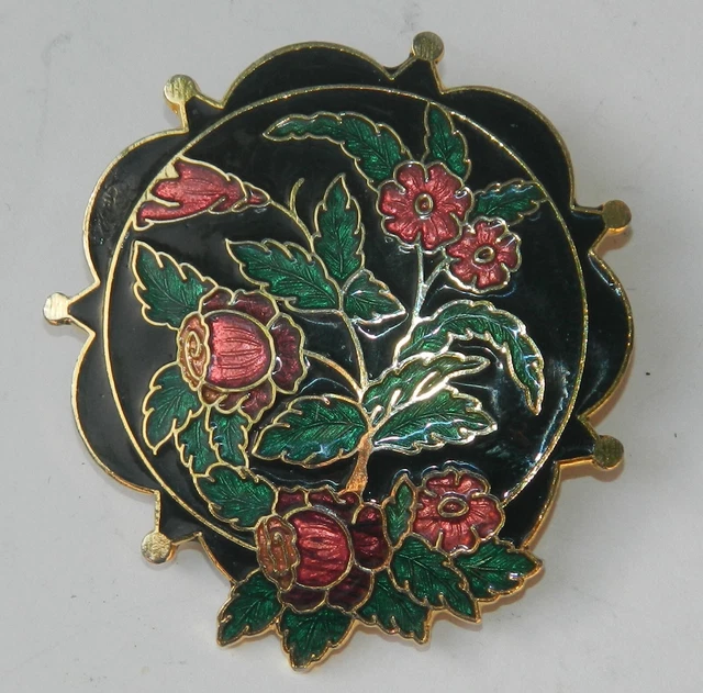 Broche émaillée Vintage Signée F Bouillot – Occasion – Pièce Unique à Collectionner