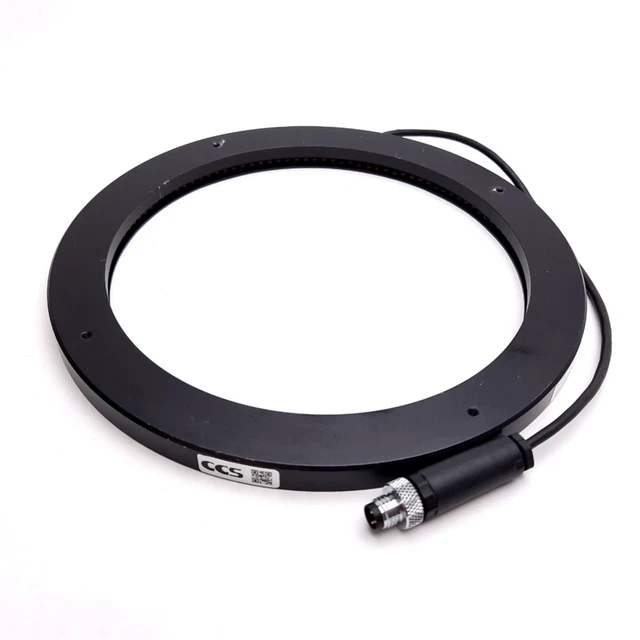 CCS LDR-176RD2-LA1 Machine Vision Ring Light, Red, 24VDC, 176mm O.D., 140mm I.D.
