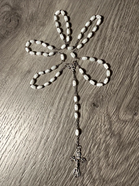 Chapelet Ancien Début XIXe - Argent Filigrané Et Métal Doré - Long. 51 Cm - Très Bon état