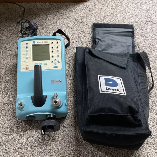 DRUCK DPI 615 10 inH2O diff PORTABLE PRESSURE CALIBRATOR Cal $9721
