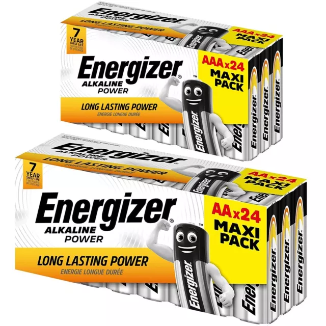 Energizer AA AAA Batteries Alkaline Power Maxi Pack LR6 LR03 MN1500 LONG EXPIRY