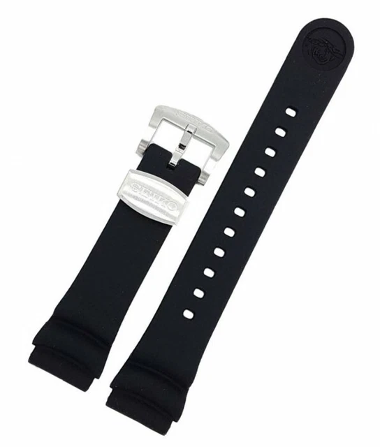 Bracelet Silicone Noir Seiko Prospex 20mm - Réf. R035011J0 - Pour Montres SBDJ017, SBDJ019 - Neuf