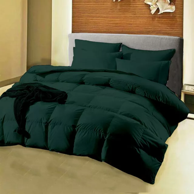 All Season 1 Piece Down Alternative Comforter By Komfit Cotton Hunter Green 3