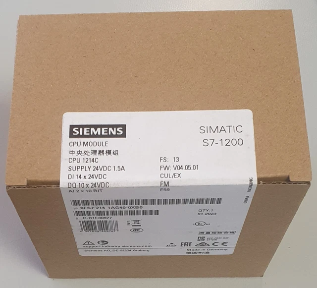 Plc Siemens simatic S7-1200 CPU 1214c DCDCDC 6ES7 214-1AG40-0XB0