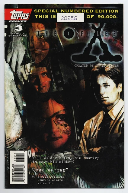 X-Files #3 Special Numbered Edition 2nd Print Topps 1995 FN-