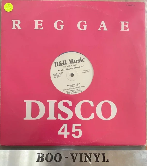 Bill Campbell Valerie Harrison 12" Giant Killer Disco , Rare Blue Vinyl Endless
