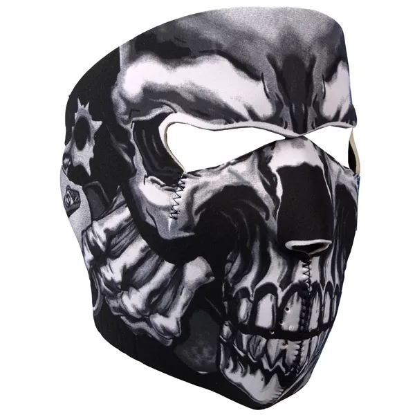 Biker Motorrad Face Mask Assassin Skull Guns Totenkopf Pistolen Maske Sturmhaube
