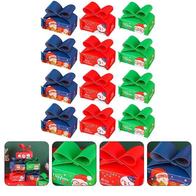 12 Pcs Boîte À Bonbons De Noël Stuffers Sac Boite Coffrets Cadeaux