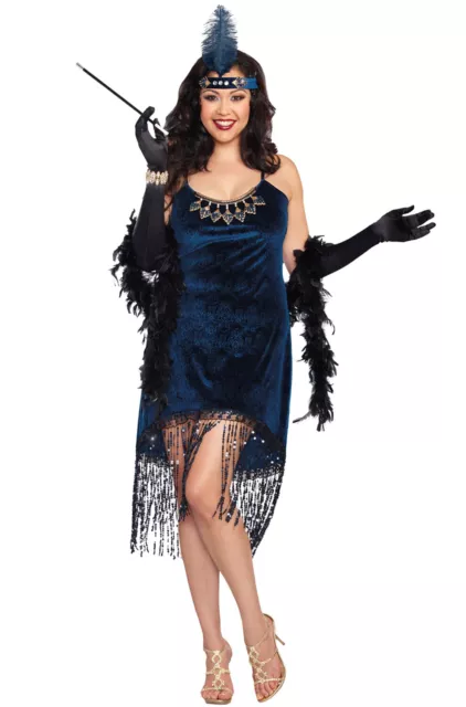 Flapper 1920's Gatsby Downtown Doll Plus Size Costume