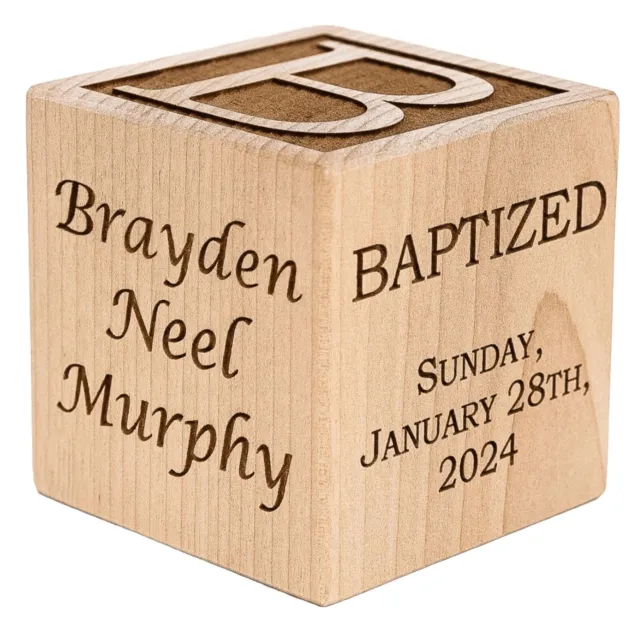 Personalized Wood Baby Baptism/Dedication Block, Christening Gifts, Boys, Girls